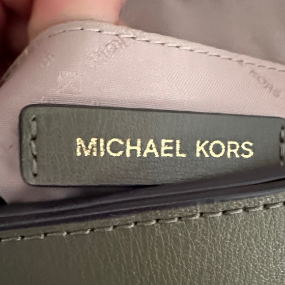 Michael Kors Ellis Olive Green Flap Messenger Crossbody Bag - Picture 8 of 14